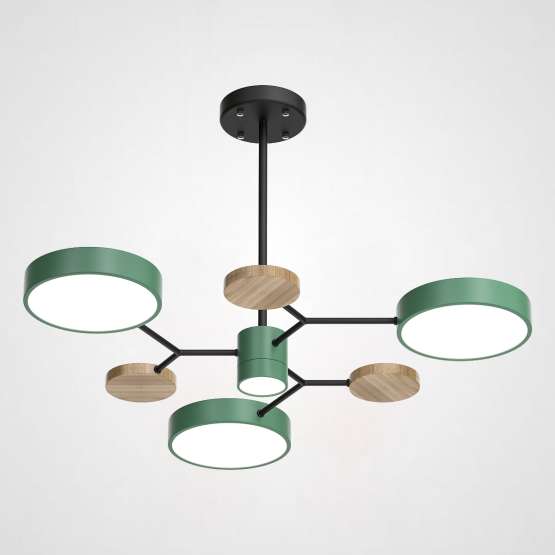 Люстра На Штанге Meade 4 Lamps Green By Imperiumloft
