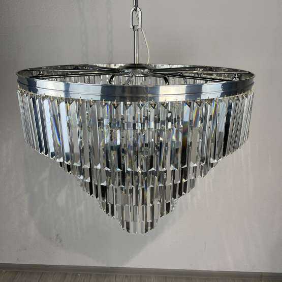 Люстра Rh 1920S Odeon Clear Glass Fringe Chandelier D80 Chrome By Imperiumloft — изображение 3