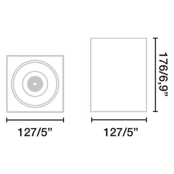 Накладной светильник TEKO 1 белый LED 17-24W P.WHITE 3100K 56є — изображение 2