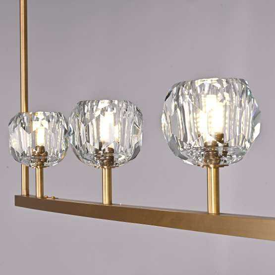 Люстра Rh Boule De Cristal Linear Chandelier 6 Bronze By Imperiumloft — изображение 3