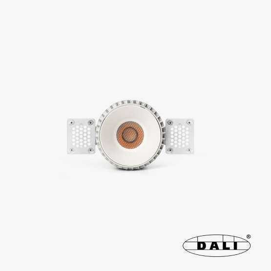 Tulipa Белый встраиваемый даунлайт без рамки 7W 24° 3000K CRI90 DALI