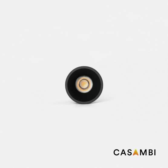Tulipa Черный встраиваемый потолочный светильник 7Вт 24° 2700K CRI90 Casambi