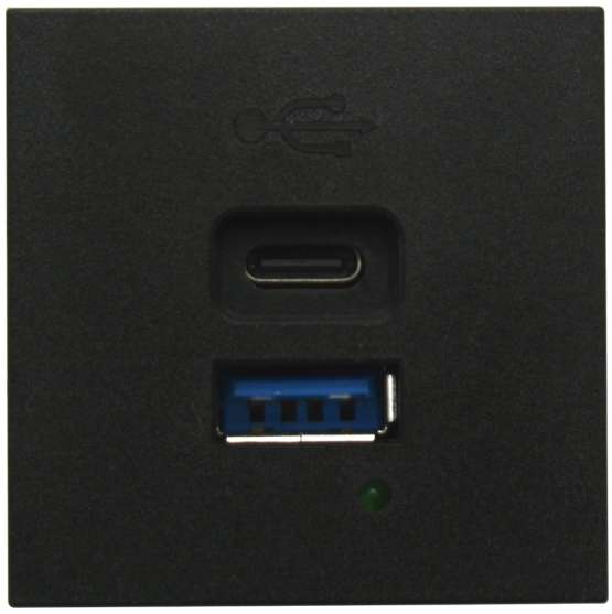 Donel USB зарядное устройство, 4.2A , 65W, Type A + C, 2 мод., бел. (45х45мм)