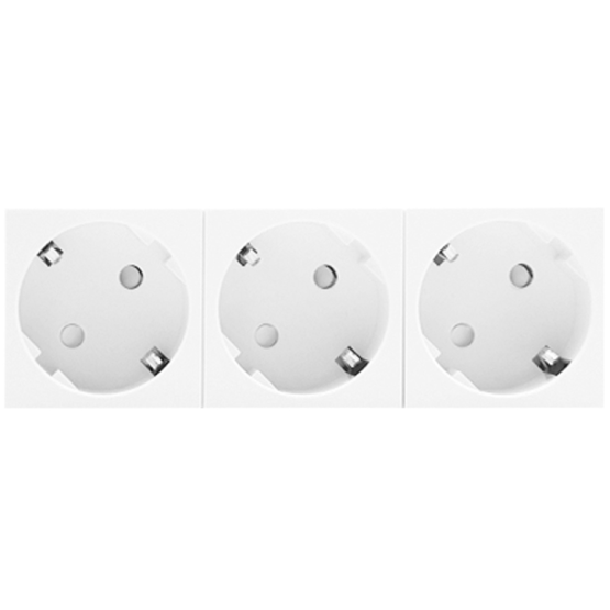 Donel Розетка 3х2К+З нем.ст., 45 гр., с з/ш, крас. (135х45мм), серия (тип) DF6