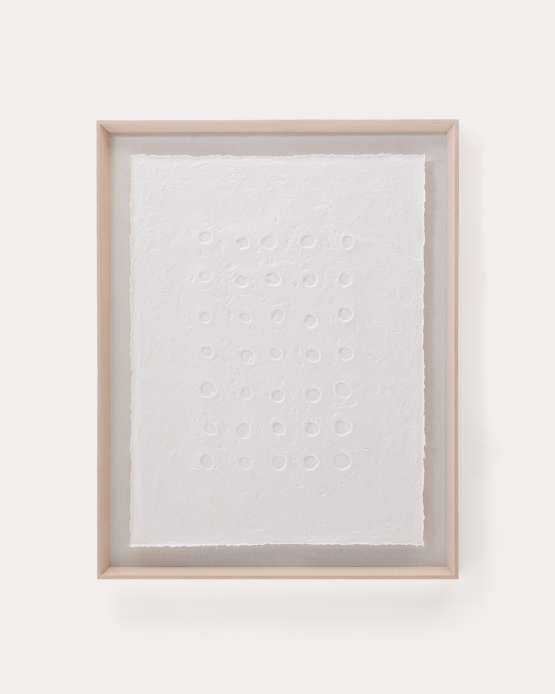 Olvin Абстрактная картина на белой бумаге с рельефным рисунком 73,6 x 93,6 см