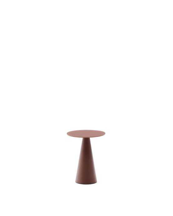 Журнальный столик Wilshire из стекла и стали терракотовый Ø30cm