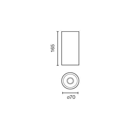 Fost CEILING Белый потолочный светильник Ø70 28W 18° 2700K CRI97 TRIAC — изображение 2