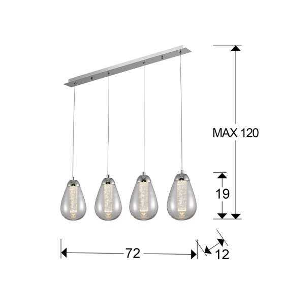 Подвесной светильник Taccia 4L LED хром — изображение 2