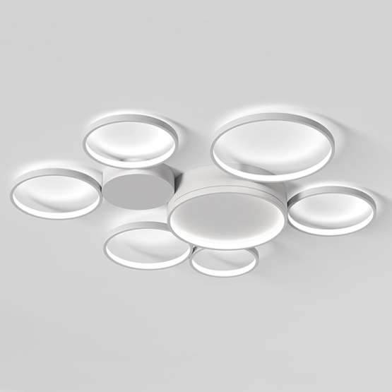 Потолочная Люстра В Виде Колец Twine 7 Rings White By Imperiumloft