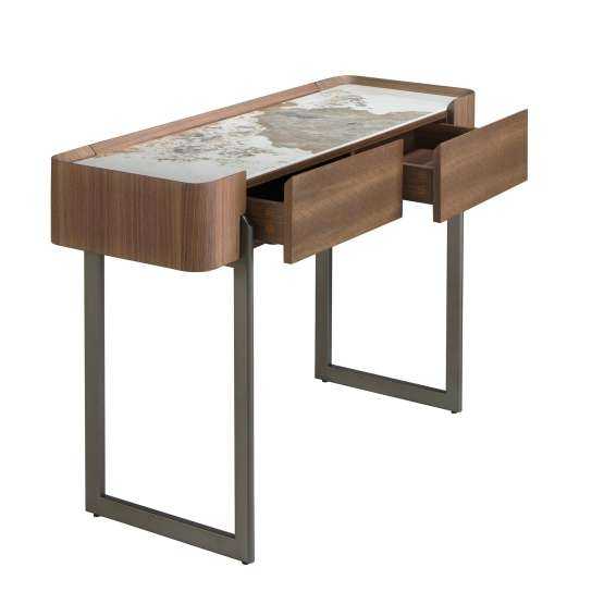 Консоль прямоугольная 3254/437-X из ореха и керамики — изображение 2
