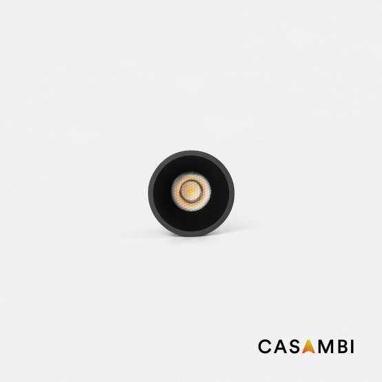 Tulipa Черный встраиваемый даунлайт 10W 55° 3000K CRI90 Casambi