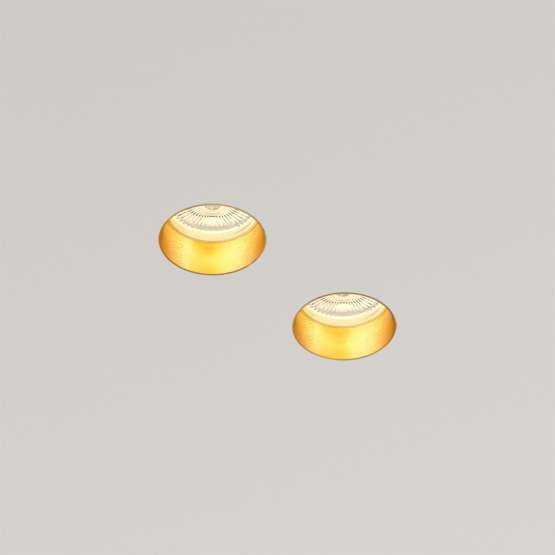 Встраиваемый гипсовый светильник QUASAR 55 DUO FLAT BRASS — изображение 3