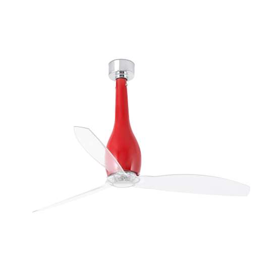 Потолочный вентилятор ETERFAN Ш1280 MM Блестящий красный/прозрачный PALAS