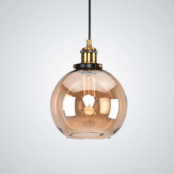 Подвесной Светильник Loft Clear Glass Sphere Cloche Дымчатый By Imperiumloft