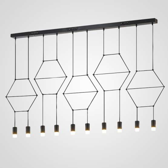 Подвесной Светильник Via Wireflow Polyhedral 0331 Lineal Pendant Light By
                    Imperiumloft