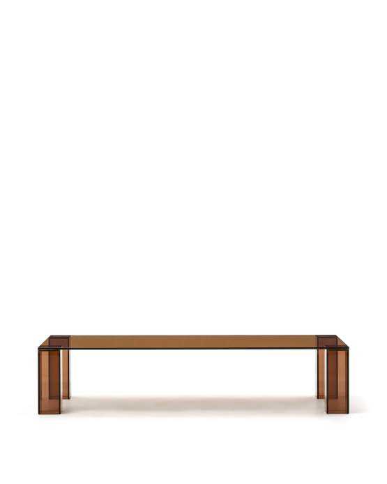 Журнальный столик Adularia из стекла коричневого цвета 140 x 60