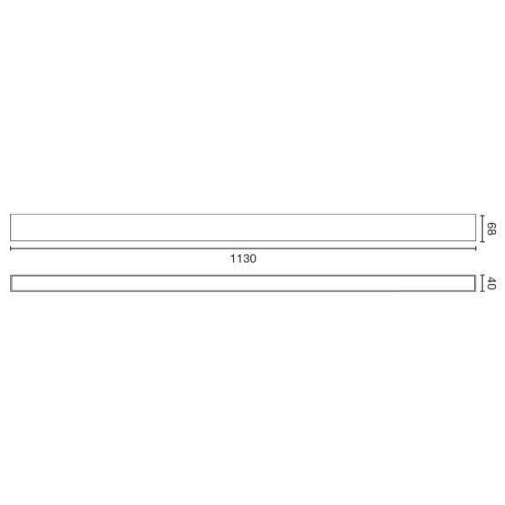 VIA EVO Настенный светильник UP&DOWN 1130 51+21W 4000K белый DALI — изображение 2
