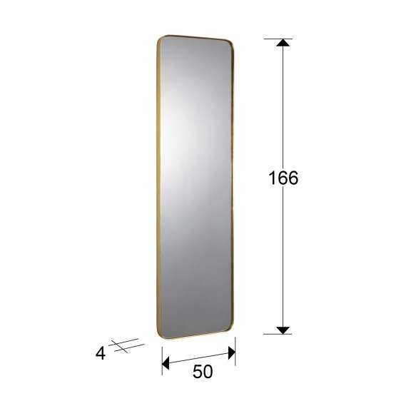 Зеркало прямоугольное Orio 51X165 золото — изображение 2