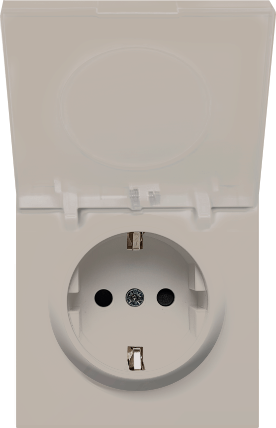Donel R98 матовый кашемир накладка для розетки Schuko с з/к со сплошной крышкой, 16A 250 В~, серия DA