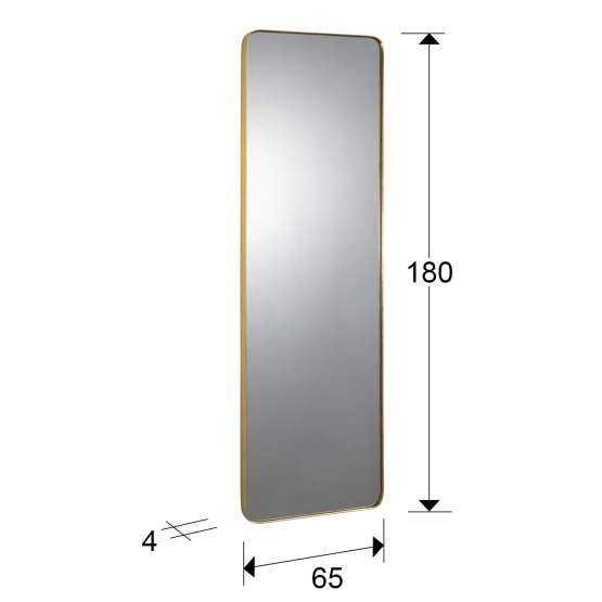 Зеркало прямоугольное Orio 65X180 золото — изображение 2