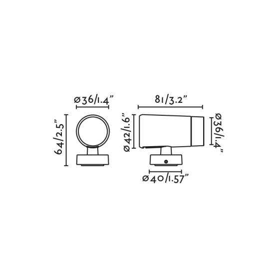 Уличный прожектор Puk черный LED Ш36 4W 3000K 8° 24V — изображение 2
