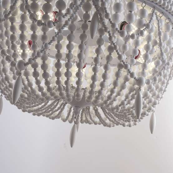 Люстра Rh Anselme White Wood Large Chandelier By Imperiumloft — изображение 2