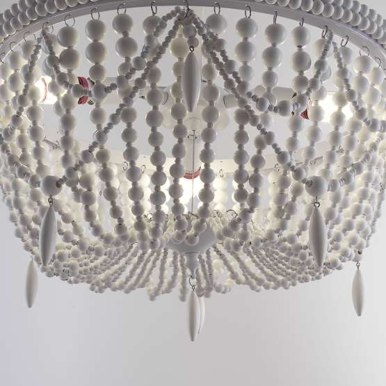 Люстра Rh Anselme White Wood Weathered Chandelier By Imperiumloft — изображение 2
