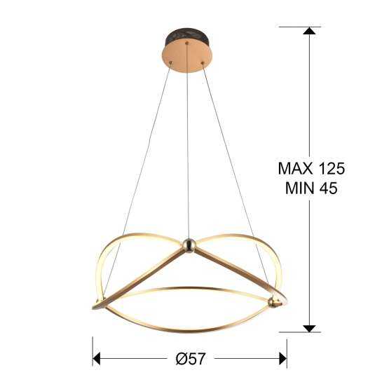 Подвесной светильник Ocellis LED 60Ø розовое золото — изображение 2