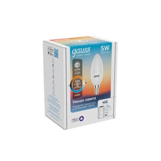 Светодиодная лампа Gauss SMART HOME С37 5W 470Lm 2700-6500K E14 1110112 — изображение 2