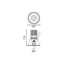 TULIPA Встраиваемый светильник ORI 10W 4000K CRI90 24° белый TRIAC