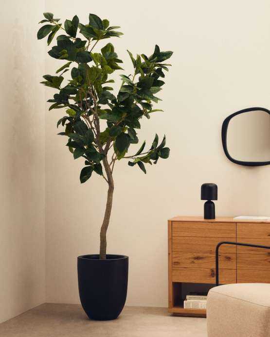 Ficus Искусственное дерево фикус в черном горшке 210 см — изображение 2