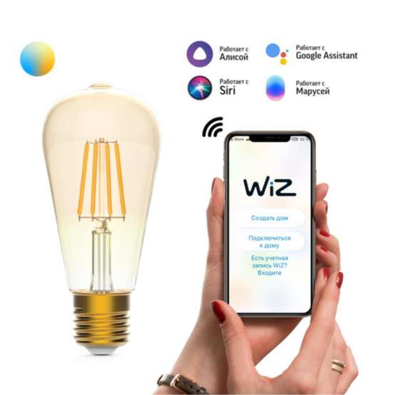 Светодиодная лампа Gauss SMART HOME ST64 6|5W 720Lm 2000-5500K E27 1310112