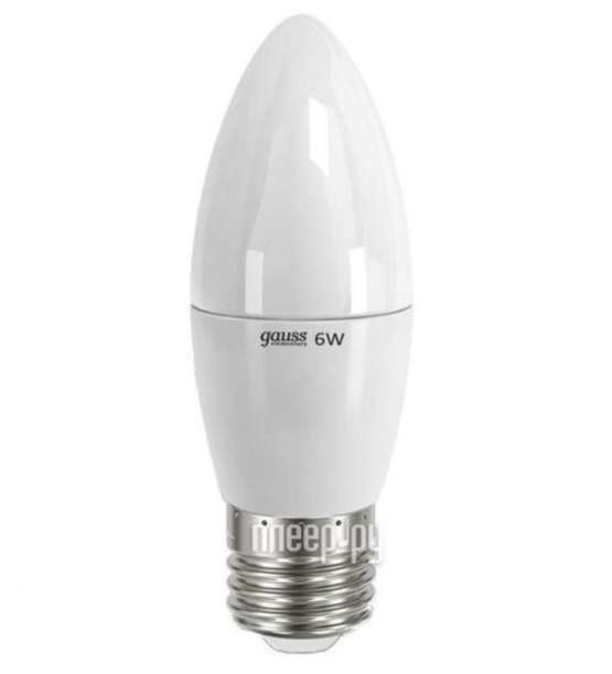 Светодиодная лампа Gauss Свеча 6W 420Lm 2700K E27 LD33216