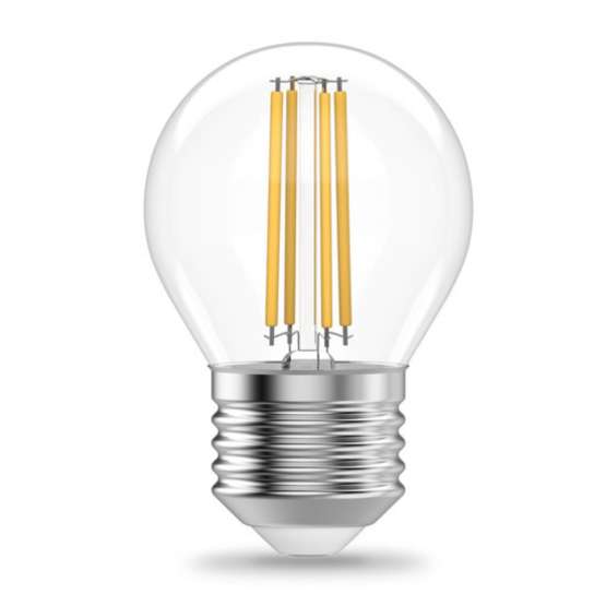 Светодиодная филаментная лампа Gauss FILAMENT ELEMENTARY Шар 8W 510Lm 2700K E27 52218 — изображение 2