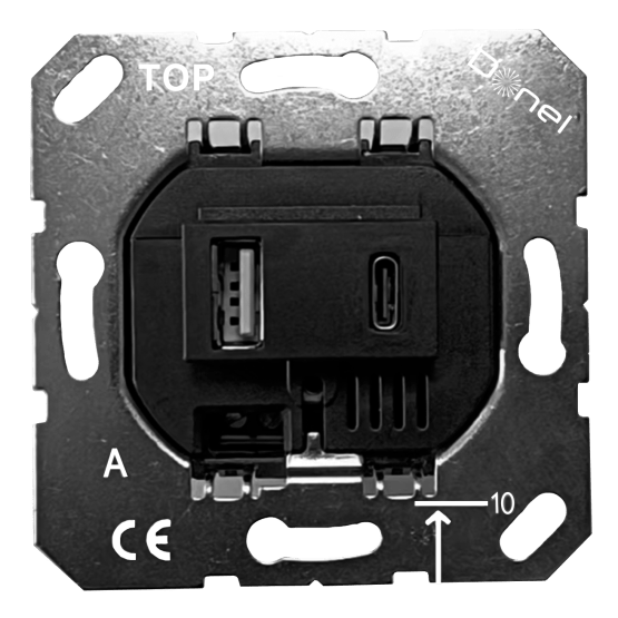 Donel USB зарядное устройство, 3.1A тип A:max 18W,тип С:max 32W, черный, серия DUSB.