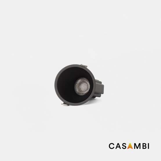 Tulipa встраиваемый светильник черный асимметричный 10W 15° 3000K CRI90 Casambi