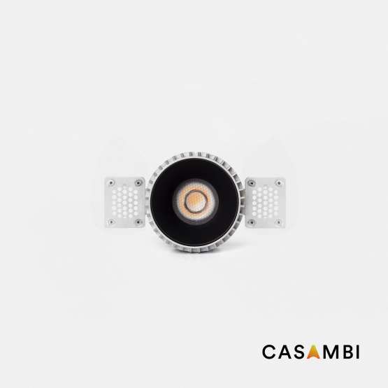 Tulipa Черный встраиваемый потолочный светильник без рамки 7Вт 15° 3000K CRI90 Casambi
