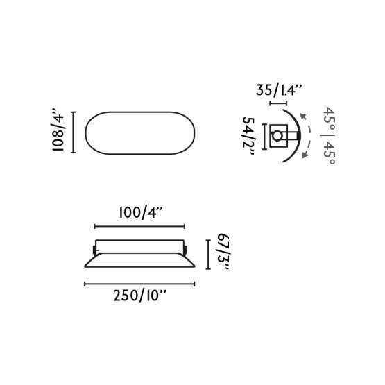 NOVO 250 Черный настенный светильник LED 5W 2700K — изображение 2