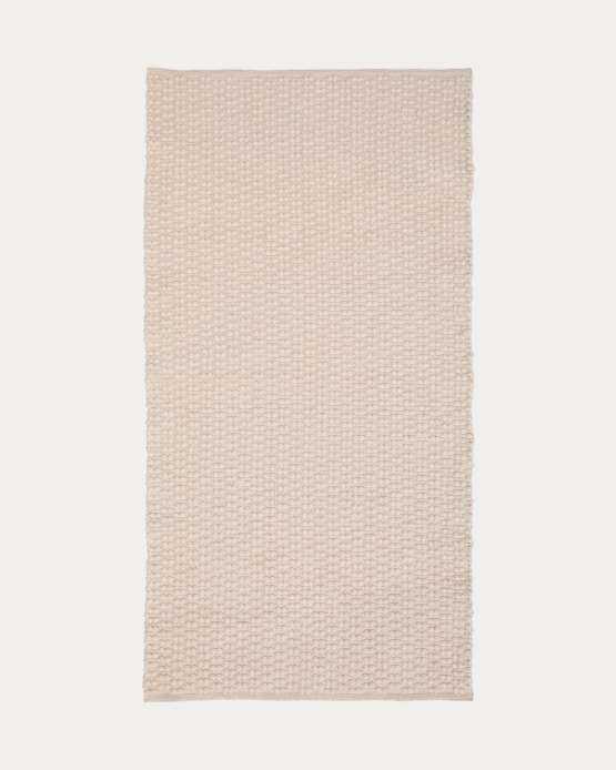 Ковер Mascarell из хлопка и полиэстера белого цвета 70 x 140 см