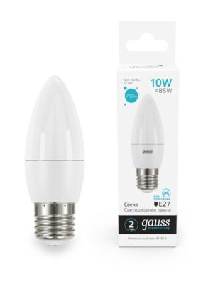 Светодиодная лампа Gauss Свеча 10W 750Lm 4100K E27 30220