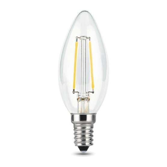 Светодиодная филаментная лампа Gauss Свеча 5W 420Lm 2700K E14 103801105-D — изображение 2