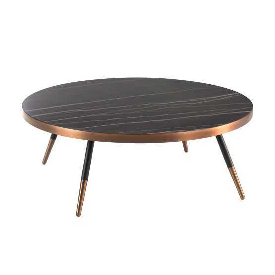 Круглый журнальный столик из стали и керамики CT1015-3AA /2068