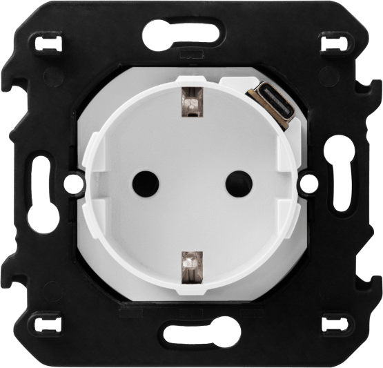 VG51433 Vanguard Valero Розетка нем.ст. 2К+З со встр.зарядкой USB C + супп.2м
~250В 16А/=5В 1.5А 2 м. Белый