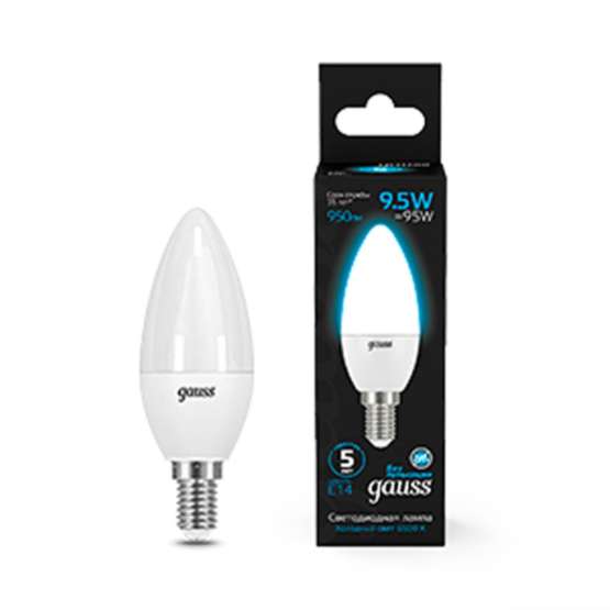 Светодиодная лампа Gauss Свеча 9|5W 950Lm 6500K E14 103101310