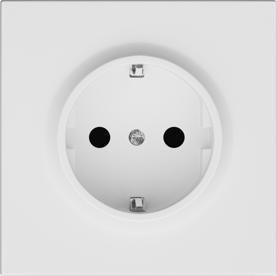 Donel R98 белый матовый  накладка для розетки Schuko с з/к с защитными шторками 16 A 250 В~