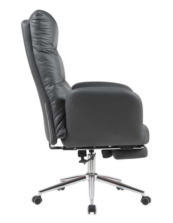 Кресло руководителя TopChairs Solid с оттоманкой серый — изображение 2