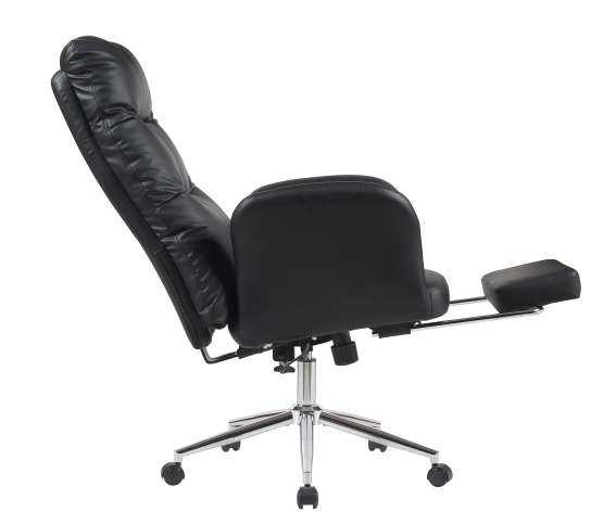 Кресло руководителя TopChairs Solid с оттоманкой черный — изображение 2
