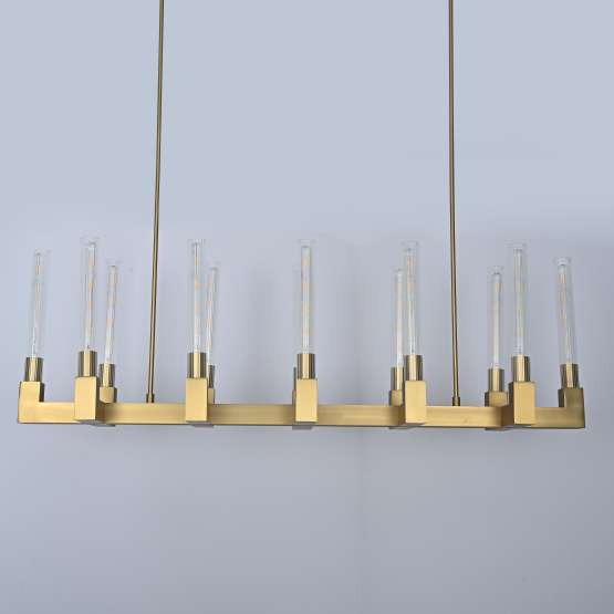 Люстра Canelle Linear Chandelier 12 Modern Brass By Imperiumloft — изображение 2