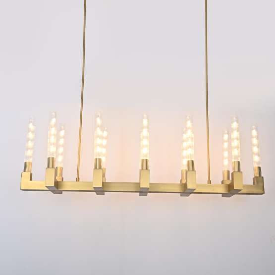 Люстра Canelle Linear Chandelier 12 Modern Brass By Imperiumloft — изображение 3