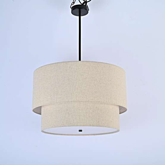 Люстра Rh Two-Tier Round Shade Linen By Imperiumloft — изображение 3